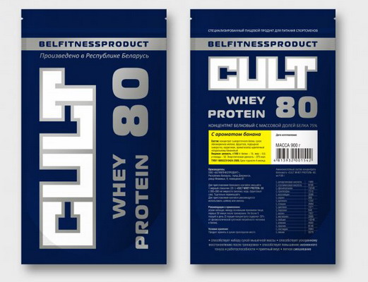 CULT, WHEY PROTEIN 80, 900 грамм