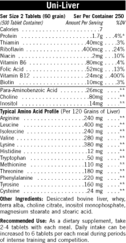 Uni-Liver 30 Grain Universal.